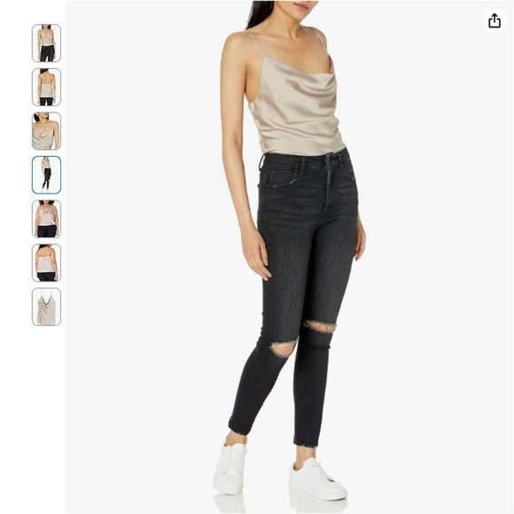 NWT! The Drop - Women's Christy Cowl-Neck Cami Silky Stretch Top - Picture 3 of 5